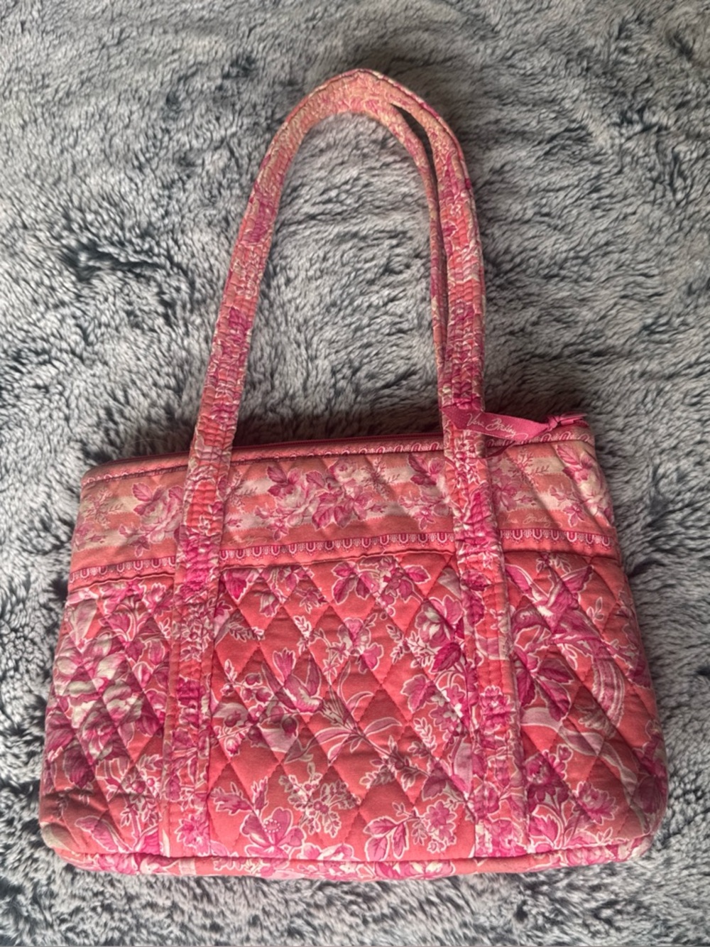 Vera Bradley Pink Quilted Floral Shoulder Tote